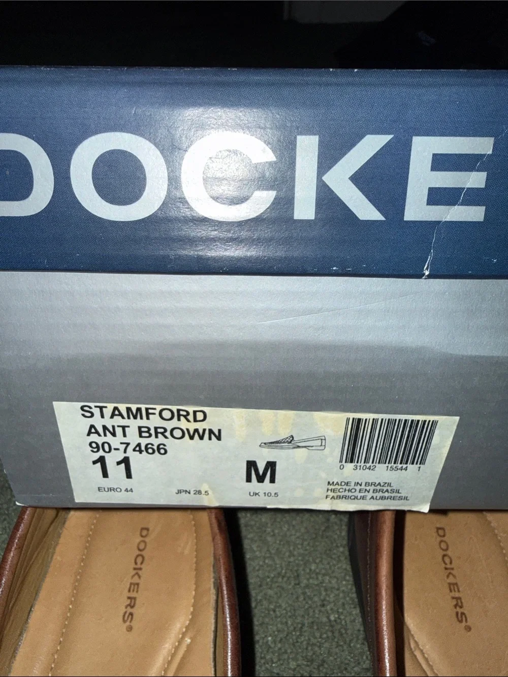 Dockers Brown Woven Leather Slip-On Loafers